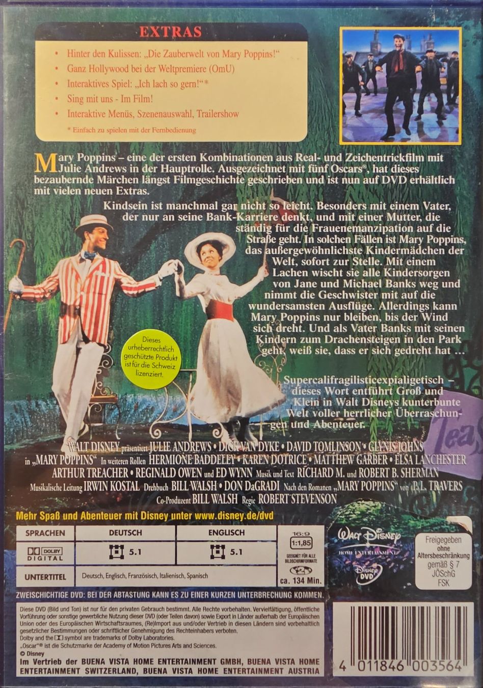 Tutti i DVDs: Mary Poppins – Nuovo e nell'imballaggio originale da Wahlen b. Laufen venduto da Cg10 1