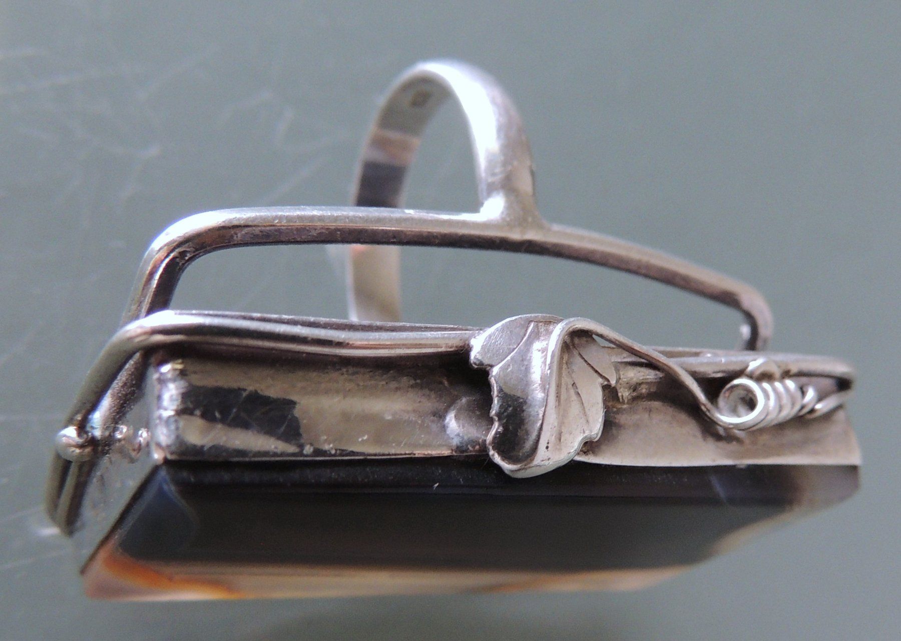Anelli: Großer Silber 925 Fingerring mit Achat – Usato da Waldenburg venduto da schaller707 4