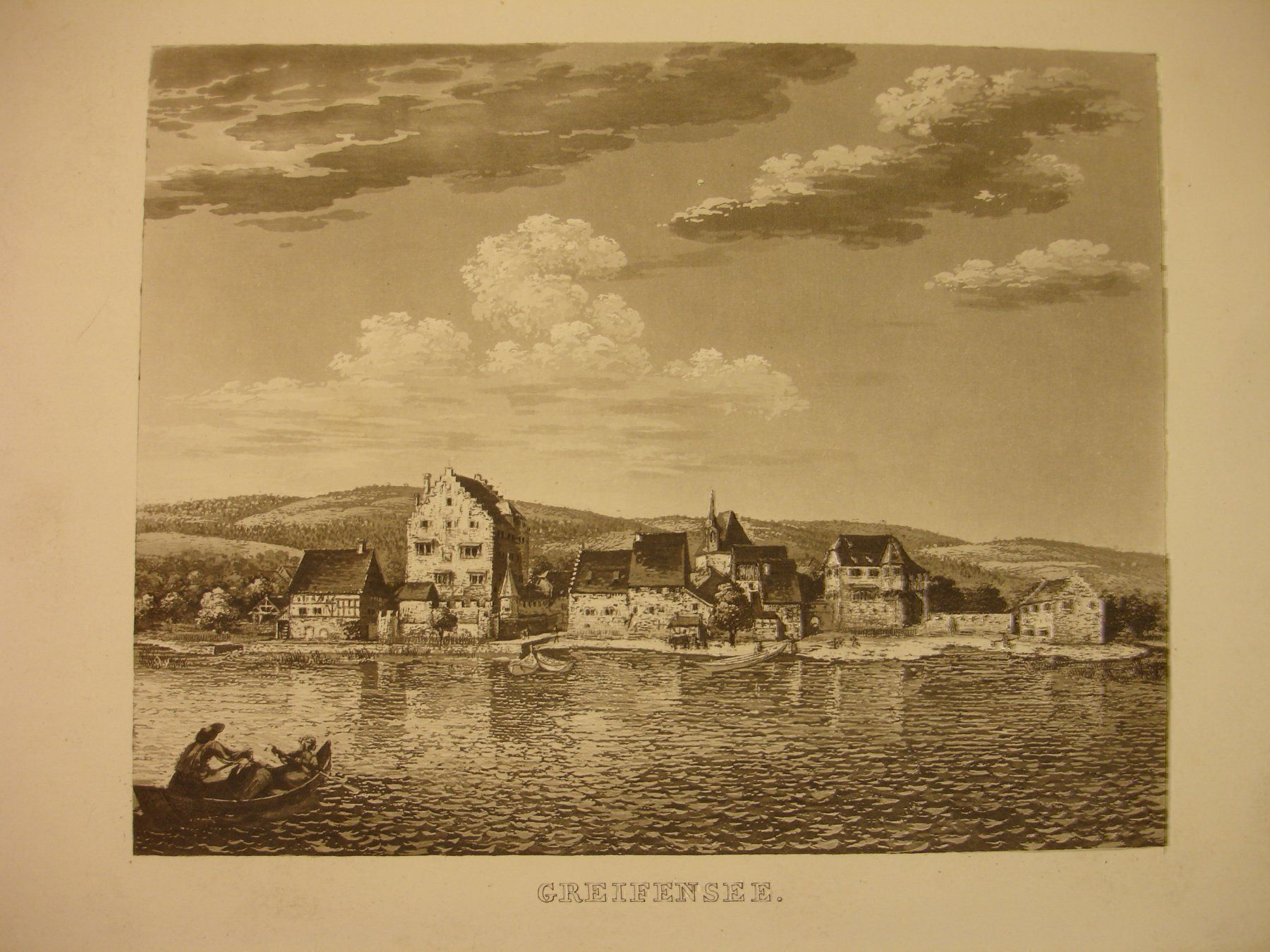 Foto & Immagini: GREIFENSEE, AQUATINTA 1853 – Usato da Grüningen venduto da Kartensammler 1