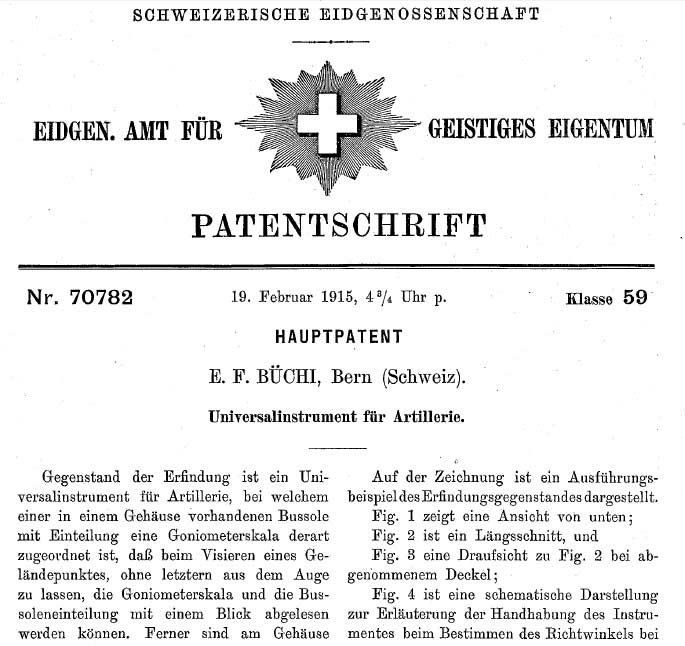 Schweizer Armee Altri elettrodomestici e apparecchi d’epoca: Artillerie-Sitometer der Fa. Büchi - Bern - 1915 – Usato da Egnach venduto da ASTROFRITZ 3