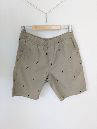 Kurz hose beige Tucan Muster Grösse S