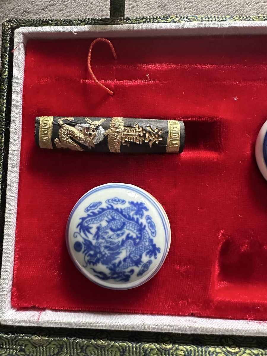 Tutte le decorazioni: Antikes Chinesisches Kalligraphie-Set mit Box! – Usato da Zürich venduto da c_d_r 2