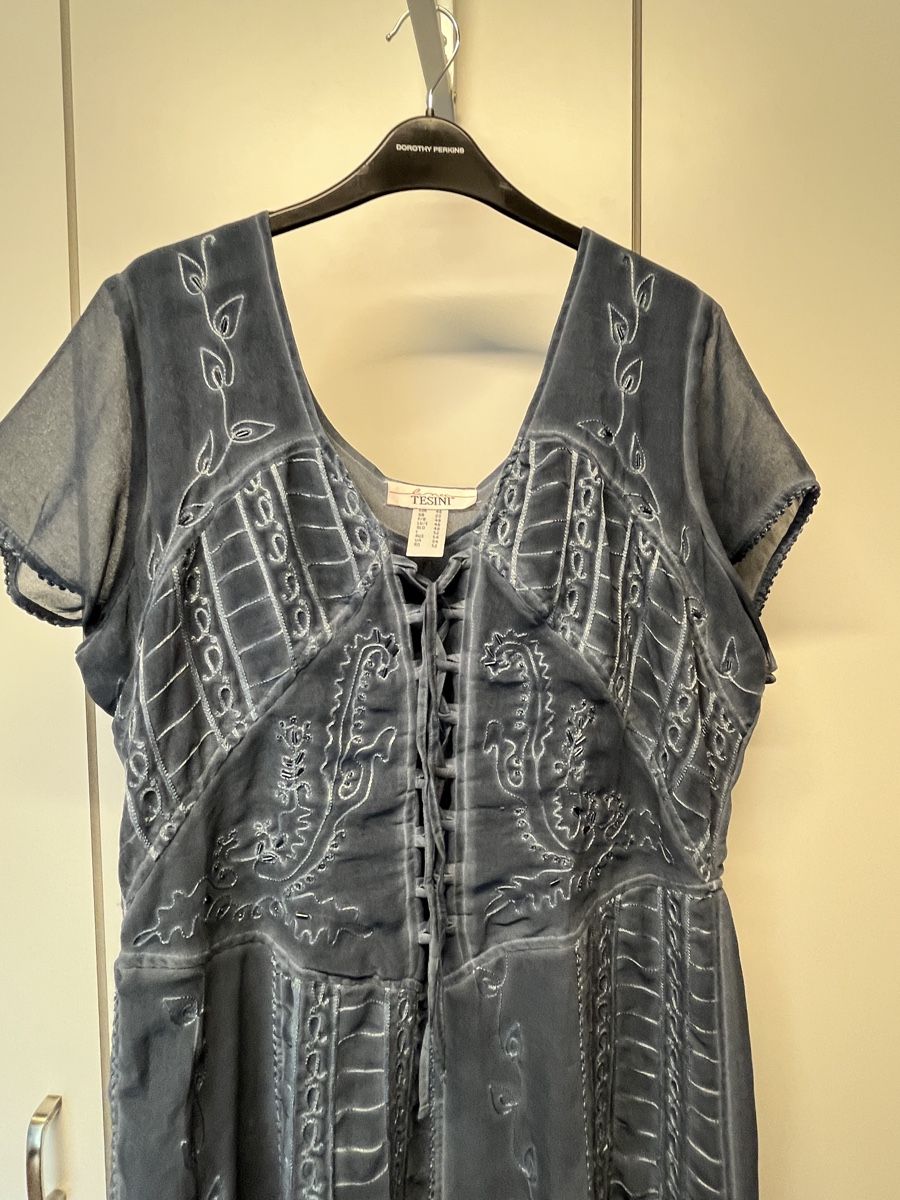 Vestiti: Kleid von Tesini, Grösse 46, blau – Nuovo (secondo la descrizione) da Stans venduto da woodpony01
