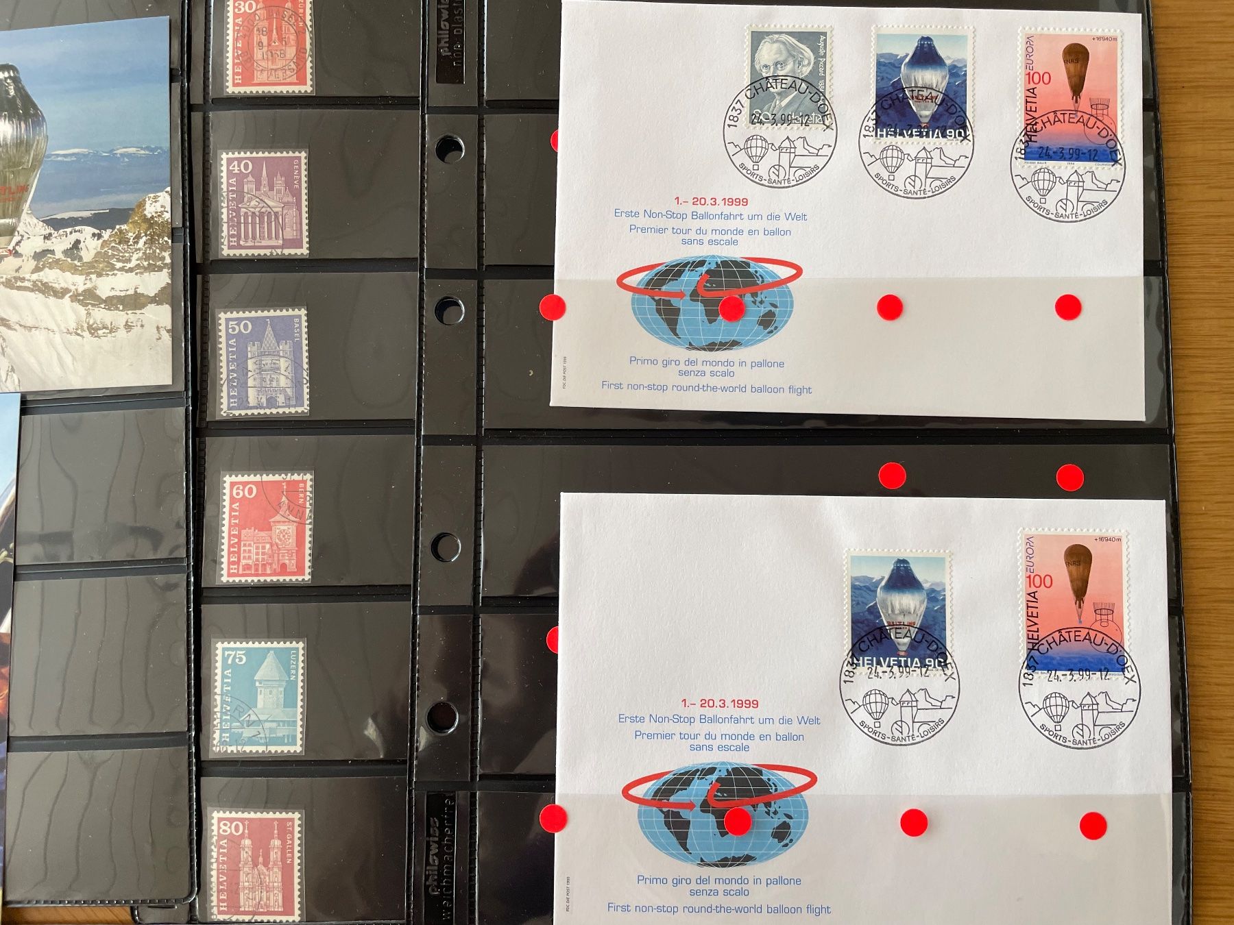 Tous les timbres: Cl. ALPES, B. Piccard, se tenant – D'occasion à Sonceboz-Sombeval par Comment2 5