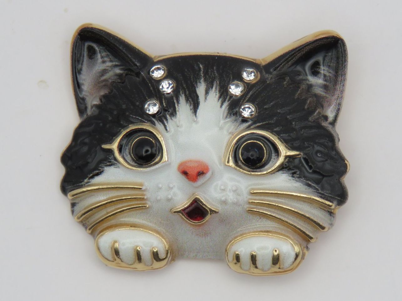 Broches & Aiguilles: Brosche - BÜSI - Emaille - Glitzersteine - 4x3,5cm – Neuf avec emballage d'origine à Grenchen par Yamahwildstar16 3