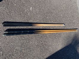Billard Queues Set Holz schwarz vier Stück gebraucht