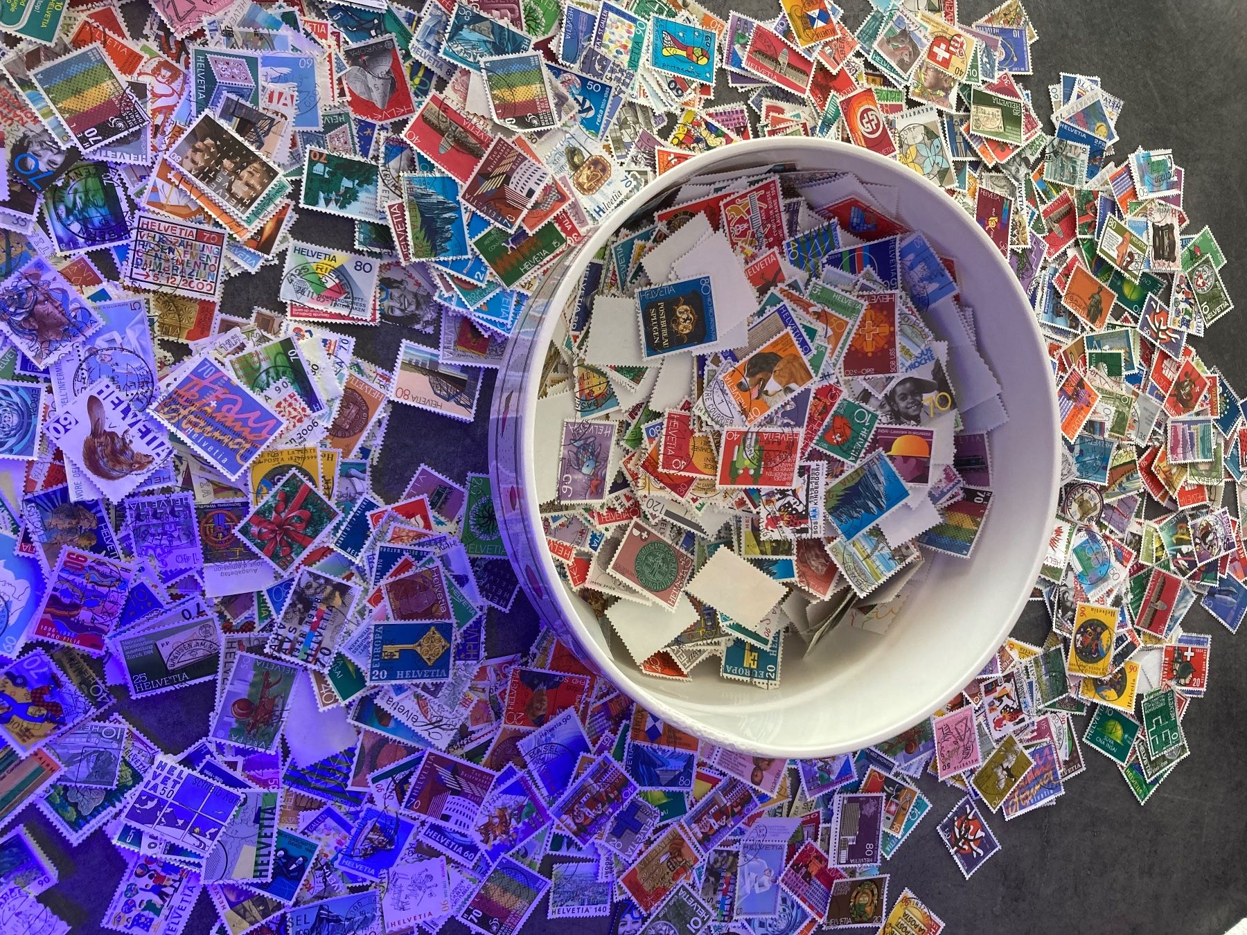 Alle Briefmarken: ca. 450 gr. abgelöste Schweizer Briefmarken – Gebraucht aus Reinach BL von RetroGamesSportsMore 6