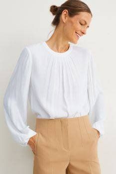 C&A Camicette: C&A Business-Bluse Weiss – Usato da Weiach venduto da sim_8s27