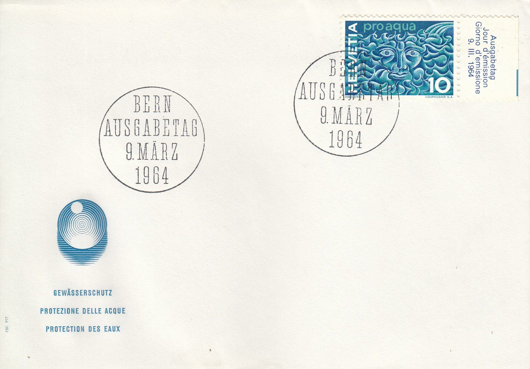 Alle Briefmarken: 1964  407 FDC Pro Aqua – Gebraucht aus Spreitenbach von Mustang_1105