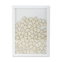 Hochzeit Gästebuch Rahmen mit 80 Holzherzen | Geschenkidee