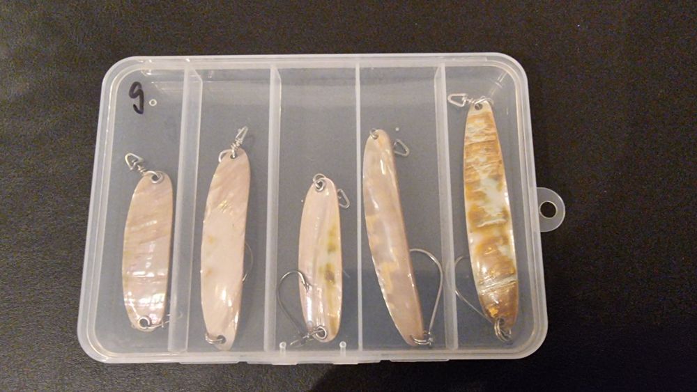 Perlmutt Perlmuttspangen Set Löffel Schlepplöffel Seeforelle (Gebraucht ...