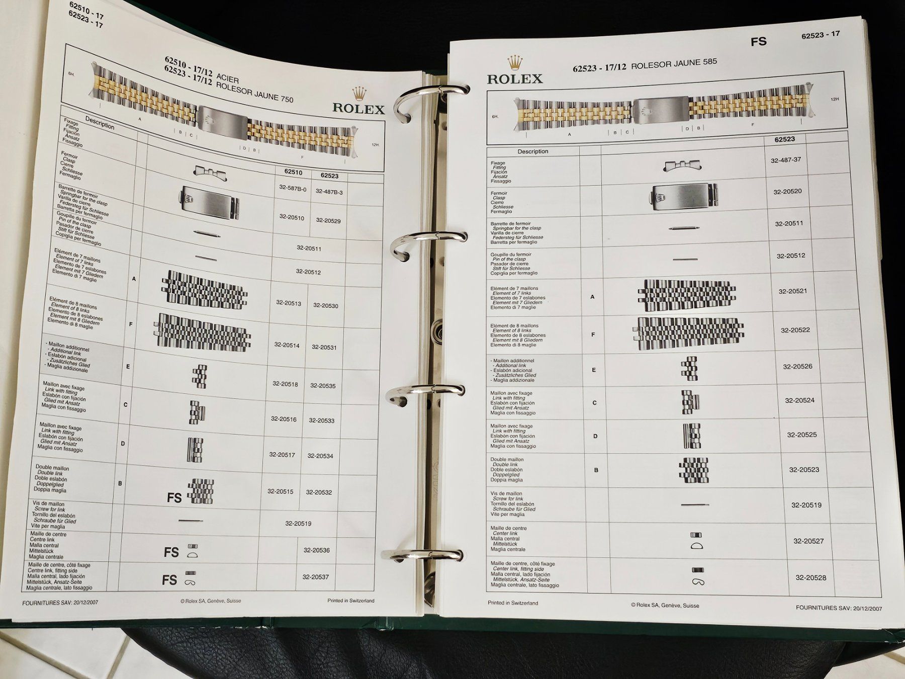 Libri: Rolex Ersatzteilkatalog R8 Bänder Bracelets – Usato da Bassersdorf venduto da AnkerWatch 1