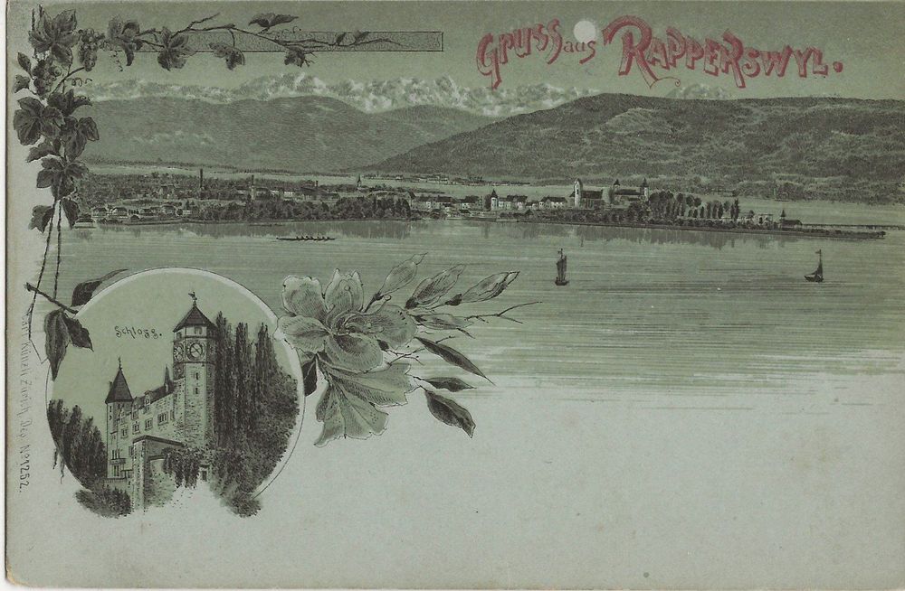 Schöne alte Postkarte Gruss aus RAPPERSWIL 1907 | Kaufen auf