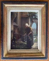 Ernst Stückelberg (1831-1903) Gemälde Mädchen am Grab