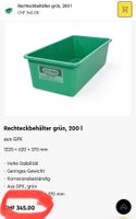Rechteckbehälter blau, 200 l aus GFK 1220 x 620 x 370 mm