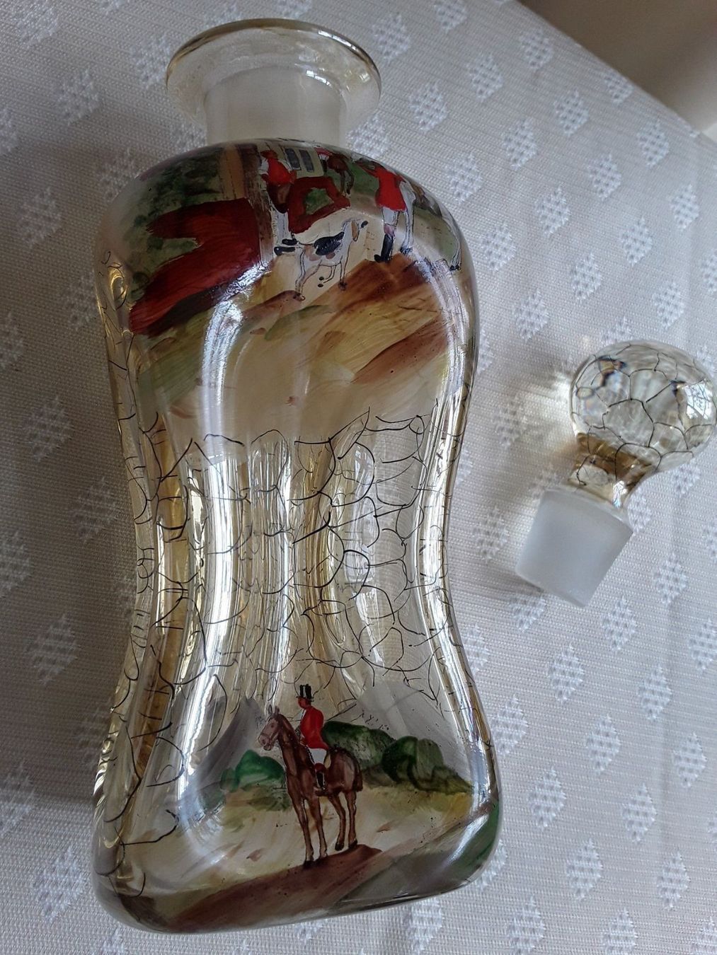 Caraffe: Schnapskaraffe ANTIK plus 4 Gläser Handmade ca 1900 – Usato da Zürich venduto da helsan 7