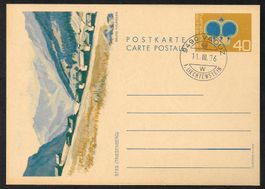 Liechtenstein Postkarte 79a Steg ET Vaduz 11.3.1976