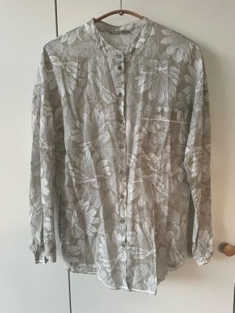 NILE Bluse / Hemd aus Bio-Baumwolle (Gr. XS) - Blumenmuster