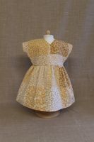 Puppenkleider braun mit Blumenmuster