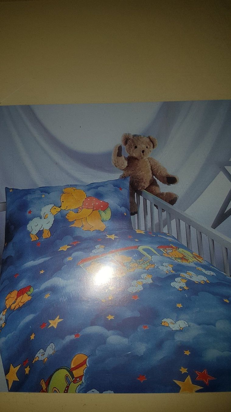 Biancheria da letto: Kinderbettwäsche Best-way Bär und Schafe – Nuovo e nell'imballaggio originale da Schwarzenburg venduto da Flamingo07