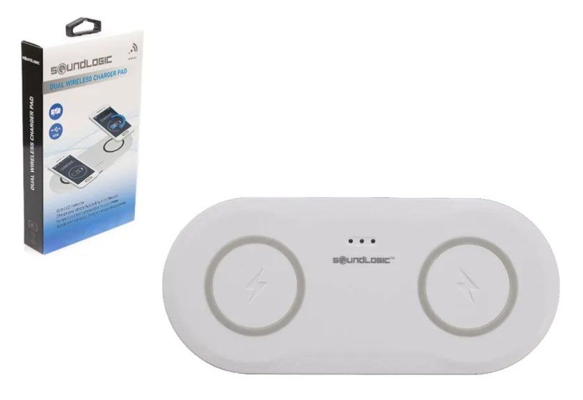 NEU: Soundlogic Dual Qi Wireless Charger Pad Ladestation (Neuf