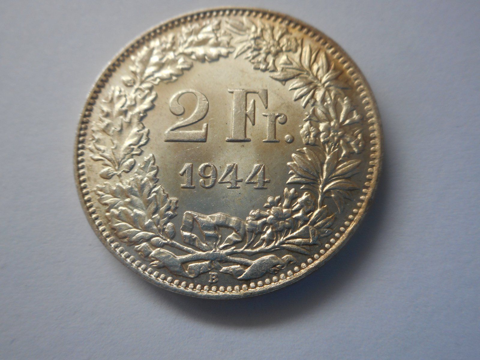 Tutti le monete: 2 Fr. 1944 silber unz/stgl – Nuovo (secondo la descrizione) da Kriegstetten venduto da pizlad2010 1