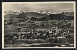 Riggisberg, Gesamtansicht und die Alpen
