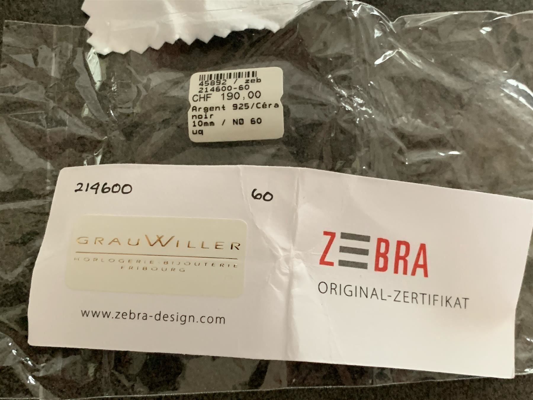 Anelli: ZEBRA Ring Silber  FRIBOURG / FREIBURG – Usato da Fribourg venduto da tschjoly 5