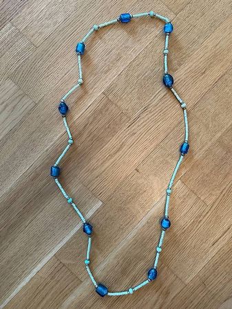 Kette blau/Türkis Glas/Kunststein