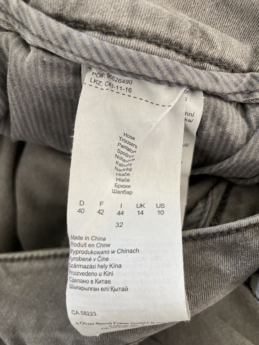 S.Oliver Pantaloni: Chino Hose, d. Oliver, grau, Gr. 40! – Usato da Neuenkirch venduto da balani 3