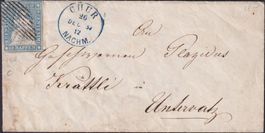 1855, 23C.b - Strubelbrief von CHUR nach UNTERVATZ GR