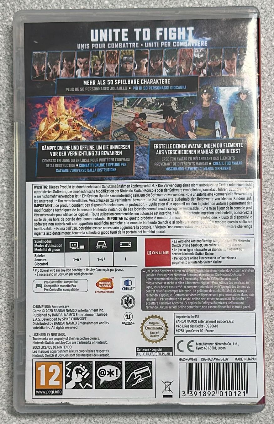 Nintendo Spiele: NINTENDO SWITCH JUMP FORCE DELUXE EDITION – Gebraucht aus Zürich von  1