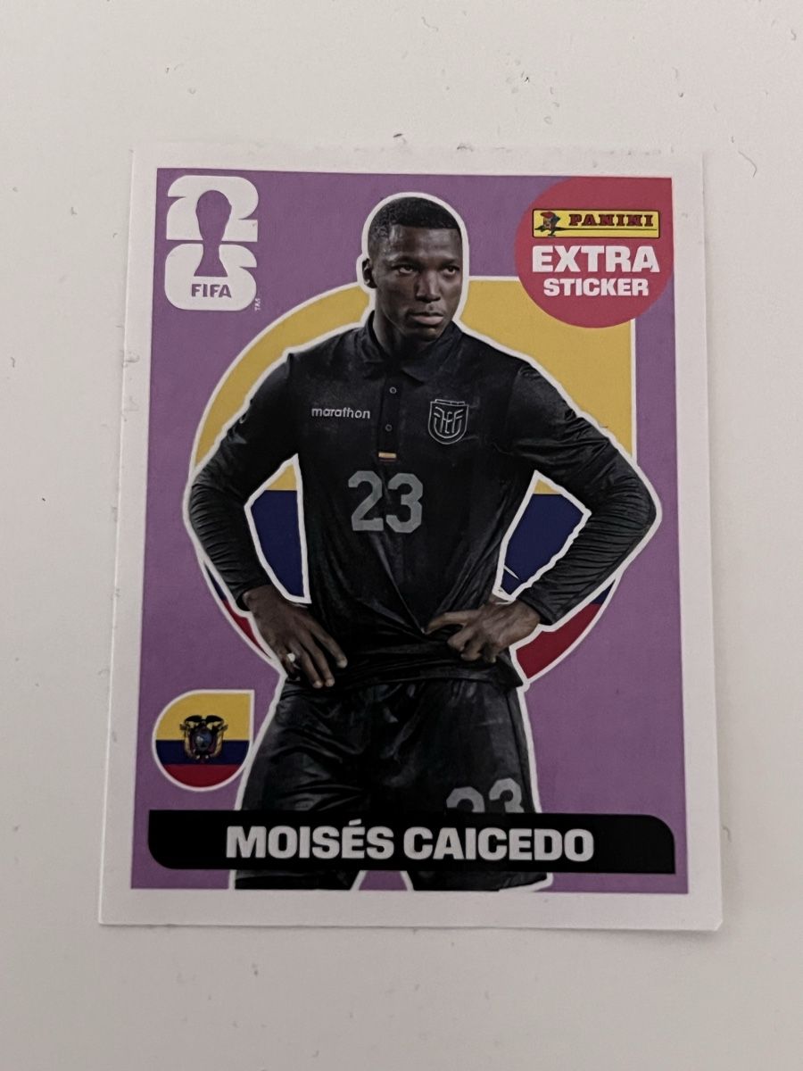 Panini Cartes à collectionner: Panini Extra Sticker in Lila Moisés Caicedo – Neuf (Voir description) à Fraubrunnen par toyaygo