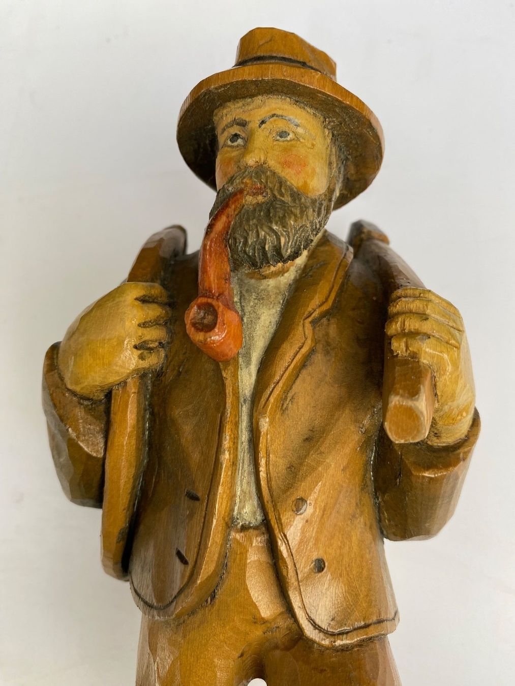 Statuette: Brienzer? Holzfigur geschnitzt "Holzer/Waldarbeiter", 25 cm – Usato da Emmen venduto da Sutim2005 6