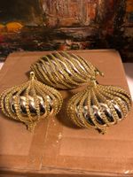 3-Set Weihnachtskugeln Gold