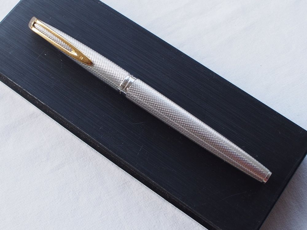 Stylo Plume Waterman CF En Argent Massif - Modèle Rare Grain D'orge N353, Occasion Très Bon état