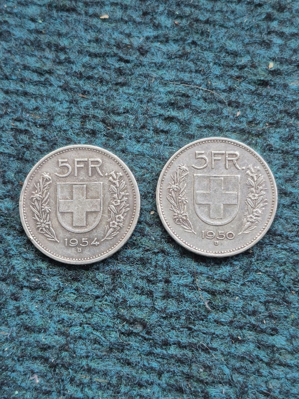 Tutti le monete: 2 × 5 Fr Suisse: 1950 -1954 – Usato da Chavannes-Renens venduto da Douz13