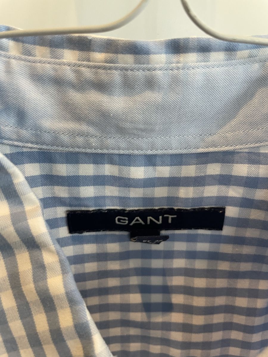 Gant Blusen: GANT Hemd Kurzarm Gr. M hellblau weiss kariert Baumwolle – Gebraucht aus Gockhausen von AnneT07 3