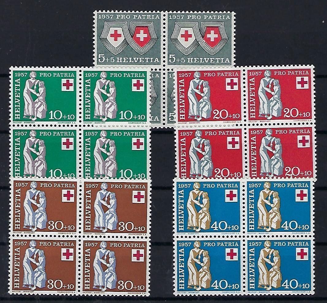 Tutti i francobolli: Pro Patria 1957 Viererblocks**   9343 – Usato da Lunden venduto da Animus999