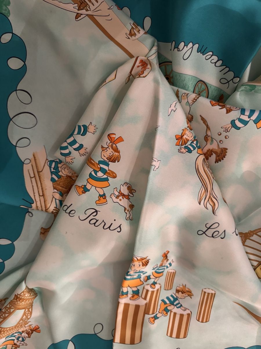 Hermès Foulard & Sciarpe: Hermès carré 90 Les Triplés – Nuovo (secondo la descrizione) da Genève venduto da Allisgood 6
