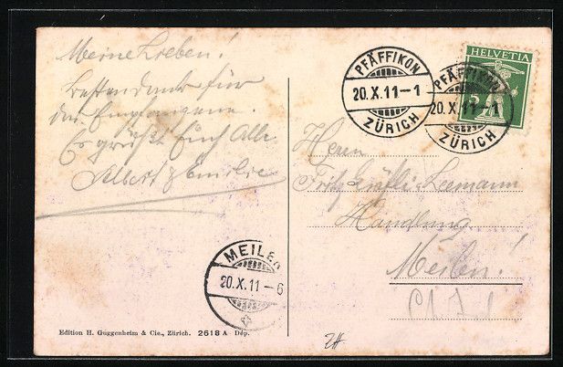 Cartes postales: Pfäffikon, Hotel Bahnhof, Gesamtansicht – D'occasion à Berlin par bartko-reher 1