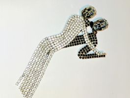 Brosche tanzendes Paar Strass Butler & Wilson Vintage