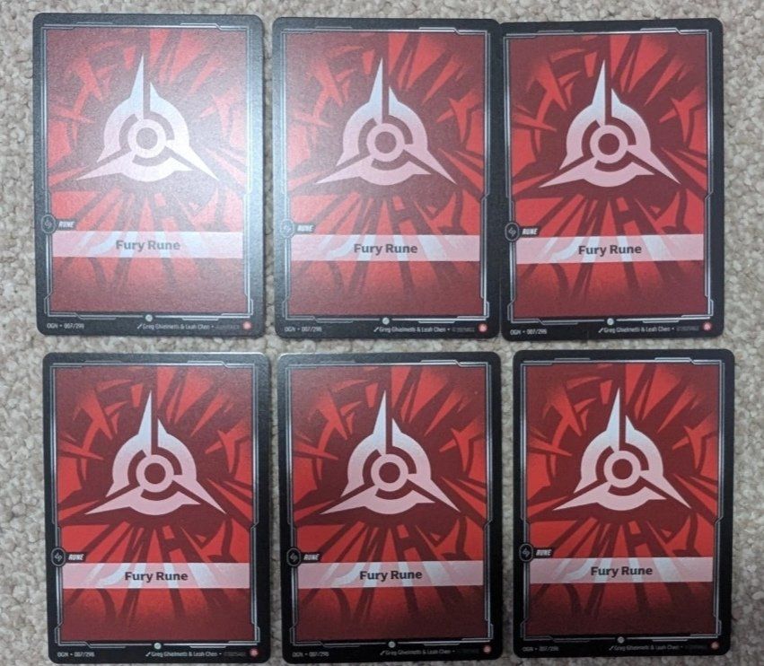 Carte collezionabili: Riftbound - Fury runes X6 – Nuovo (secondo la descrizione) da Genève venduto da EMellau