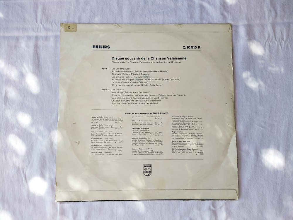 Schallplatten: Disque : La chanson valaisanne – Gebraucht aus Morgins von Laurentcorinne 1