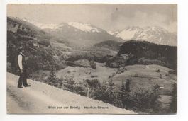 HOHFLUH-HASLIBERG-STRASSE Mann blickt von der Brünig