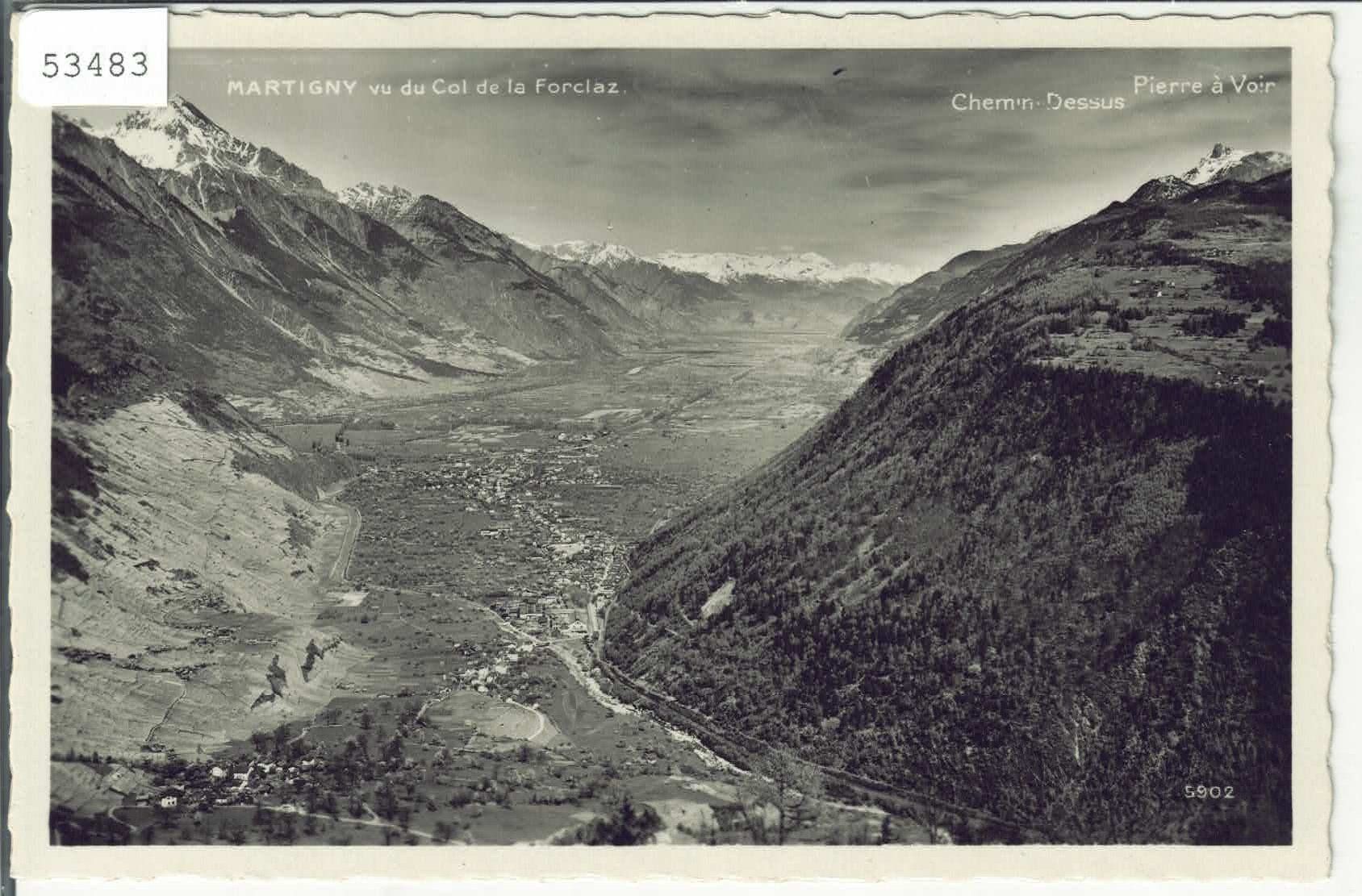 Cartoline postali: Martigny vu du Col de la Forclaz – Usato da Ettingen venduto da Kartenplanet