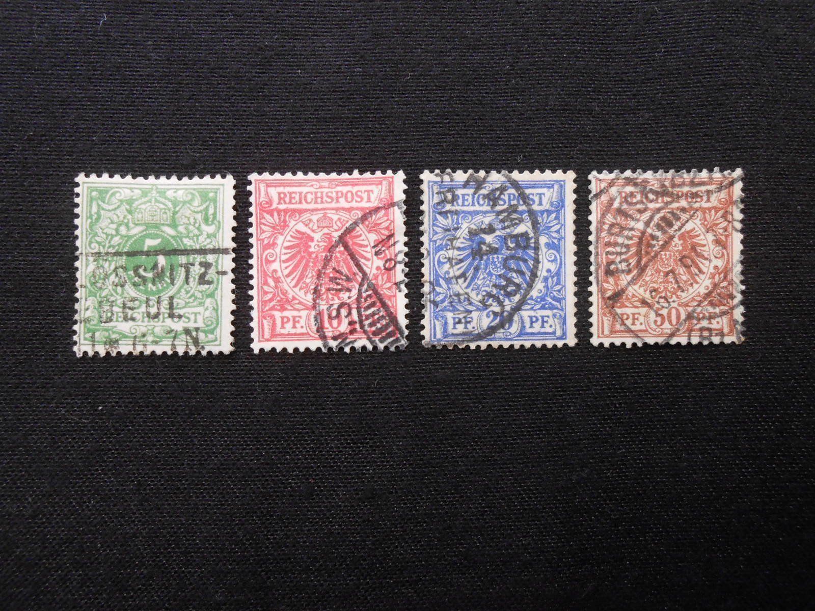 Tutti i francobolli: DR Mi 46c/47d/48d/50c 1889  Mi CHF 11.60 – Usato da Hallwil venduto da pkaiser44 1