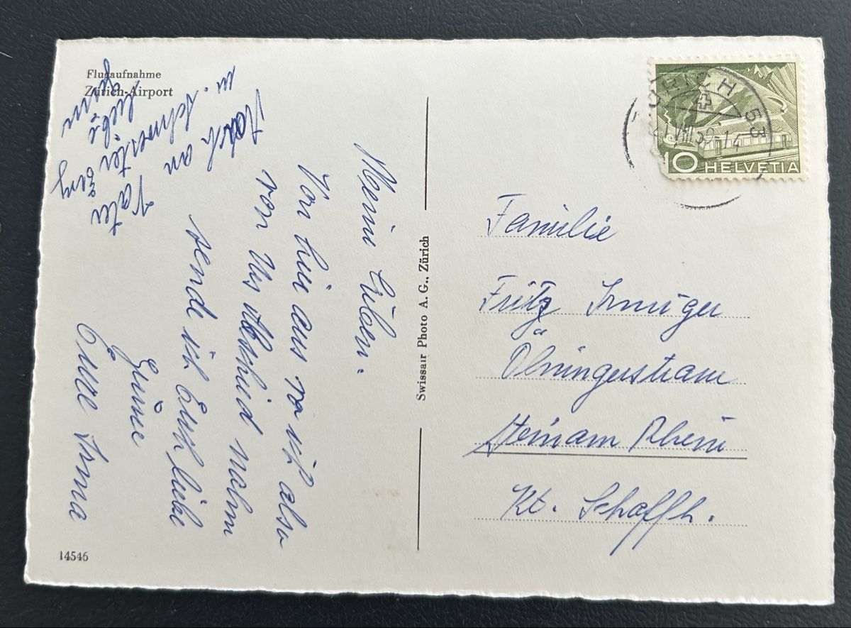 Cartoline postali: Flughafen Zürich Kloten  – Usato da Horw venduto da Tellbub 1