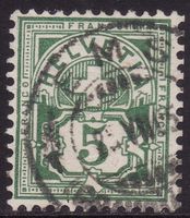 SBK-Nr. 65B (Ziffermuster 1899, Faserpapier) Stempel EMS