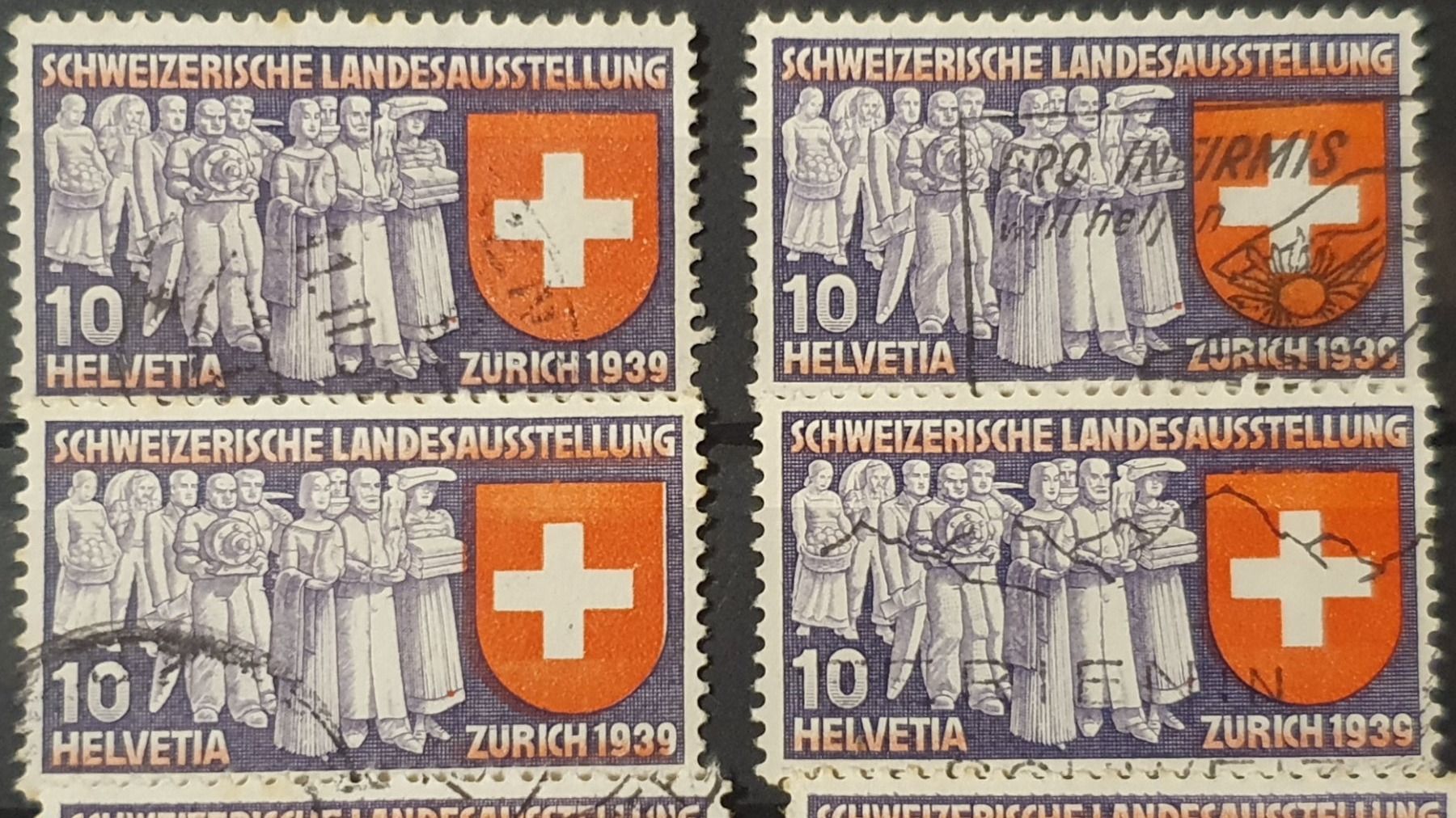 Tutti i francobolli: Landesausstellung 1939 PF/Abarten – Usato da Balgach venduto da SIMEON27 1